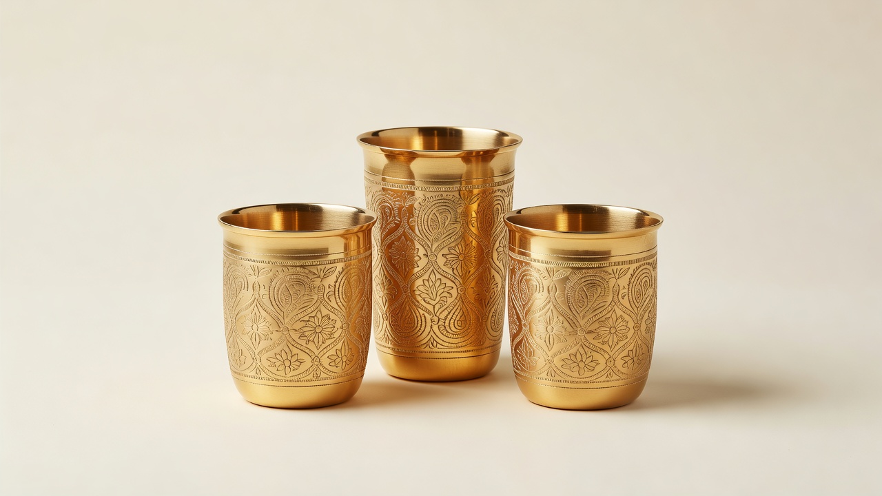 Brass Water Tumbler — handcrafted Brass metalware