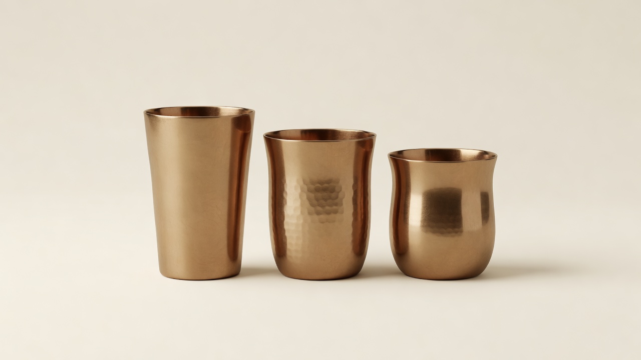 Bronze Lassi Glass — handcrafted Bronze metalware